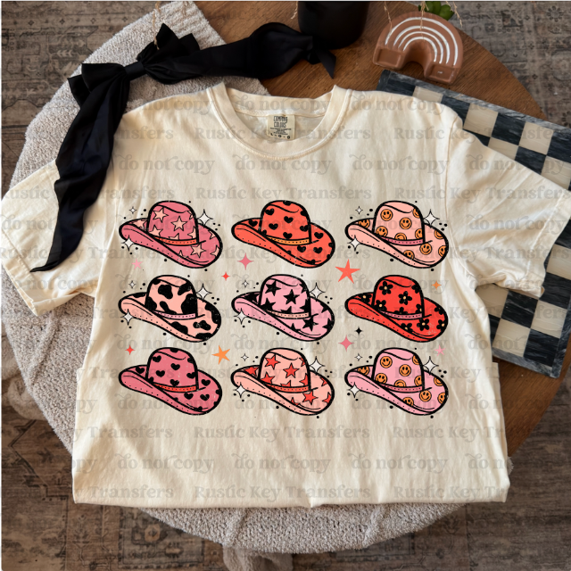 cowboy hat DTF Transfer, Ready to Press