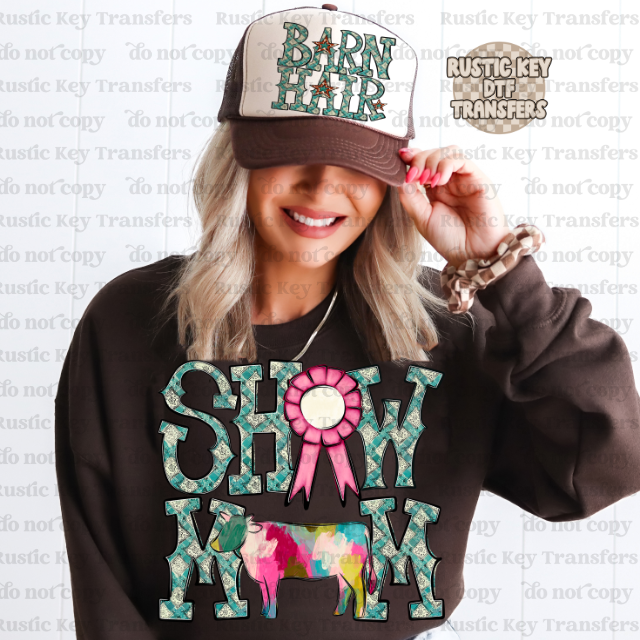 Cow Show mom DTF Transfer, Ready to Press