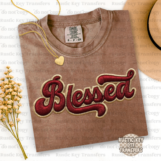 Blessed DTF Transfer, Ready to Press