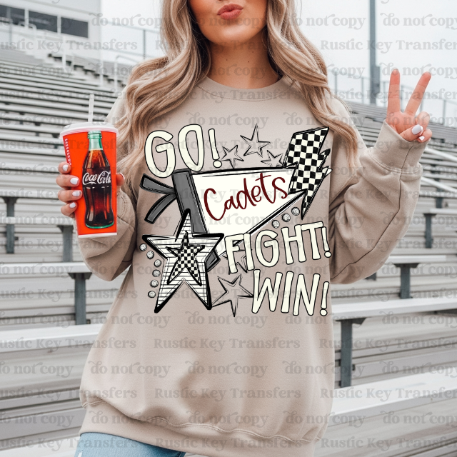 Cadets mascot pennant DTF TRANSFER