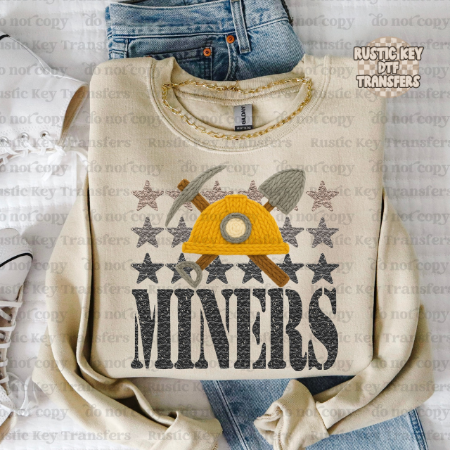 Miners DTF Transfer, Ready to Press