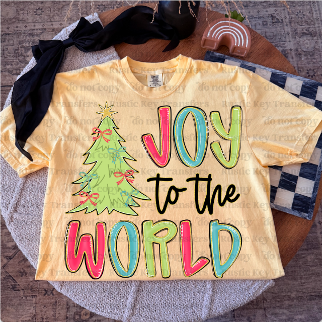 Joy to the world DTF Transfer, Ready to Press