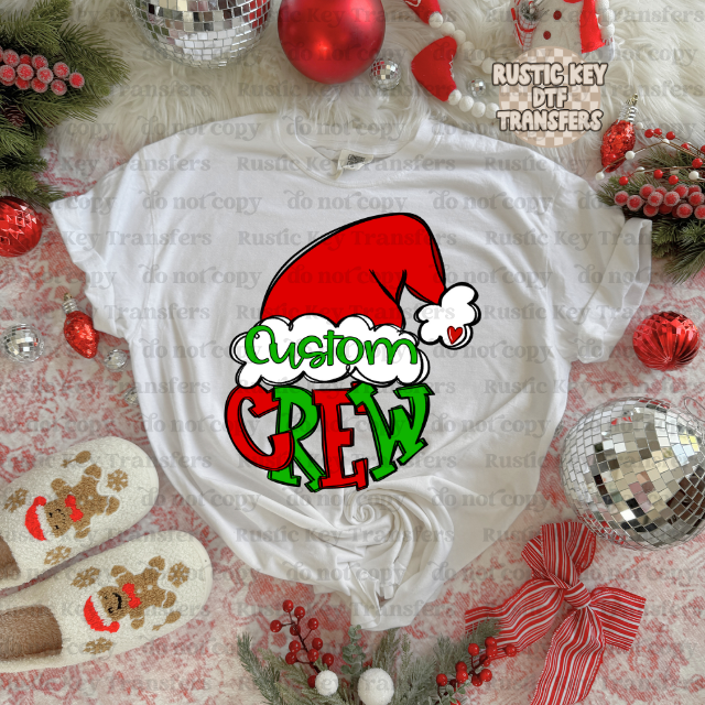 Custom crew DTF Transfer, Ready to Press