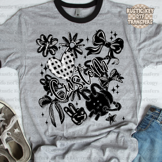 Custom Wrestling collage DTF Transfer, Ready to Press