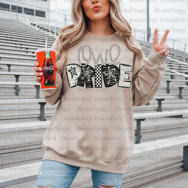 Owl Pride DTF Transfer, Ready to Press