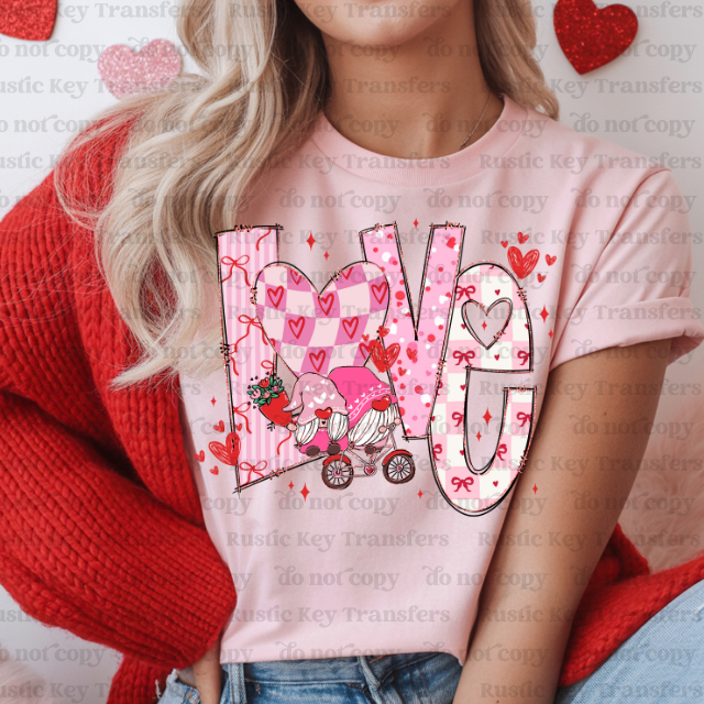 Love gnome DTF Transfer, Ready to Press