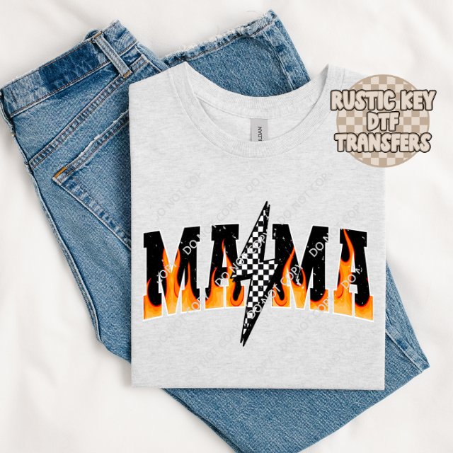 Mama flame DTF TRANSFER