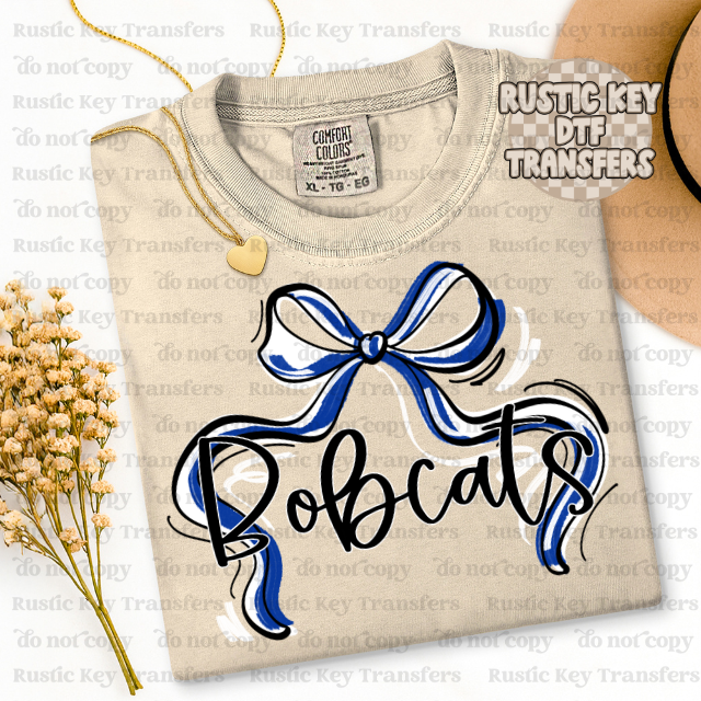 Bobcats Mascot Bow DTF TRANSFER