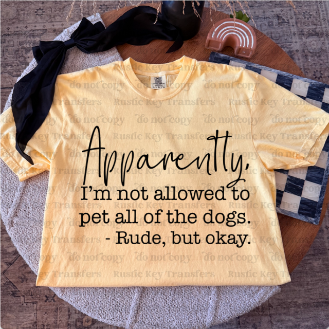 Apparently (black) DTF Transfer, Ready to Press