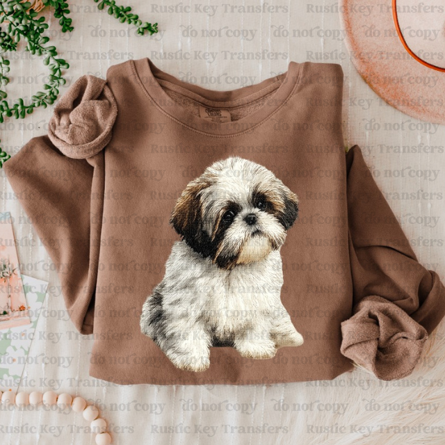 Dog DTF Transfer, Ready to Press