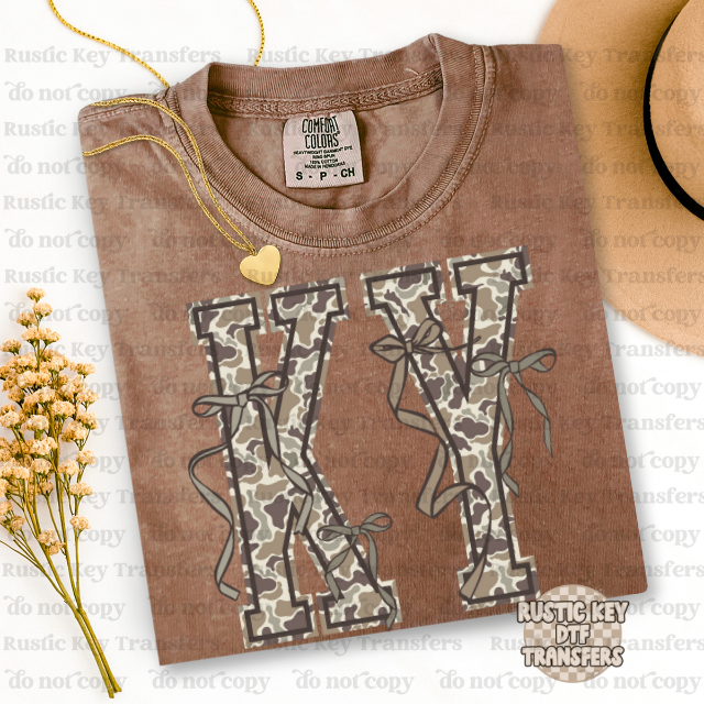 KY Camo DTF Transfer, Ready to Press