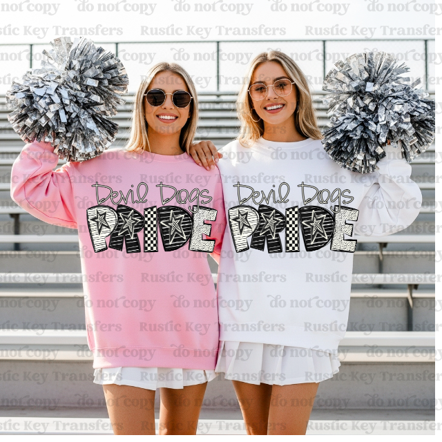 Devil Dogs Pride DTF Transfer, Ready to Press