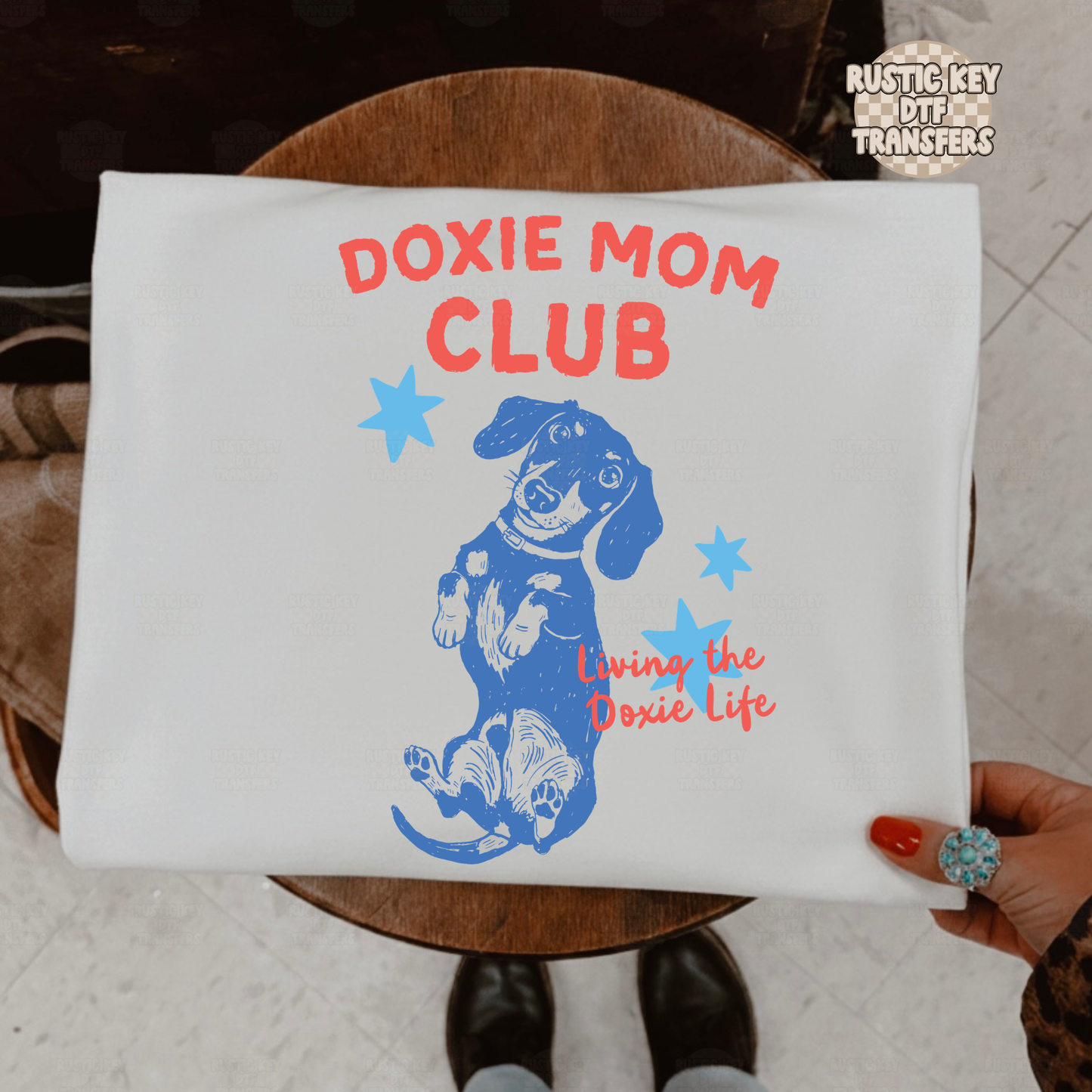 Doxie mom club DTF Transfer, Ready to Press