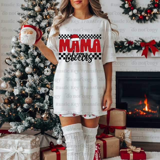 Mama Claus DTF Transfer, Ready to Press