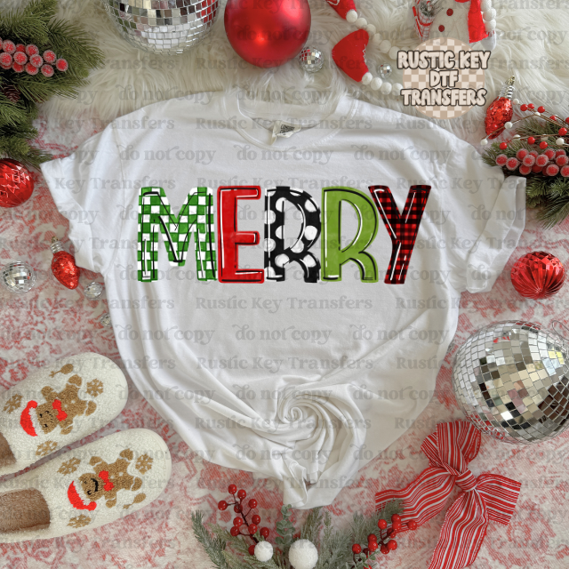 Merry DTF Transfer, Ready to Press