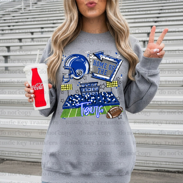 Home of the Tigers Football DTF Transfer, Ready to Press