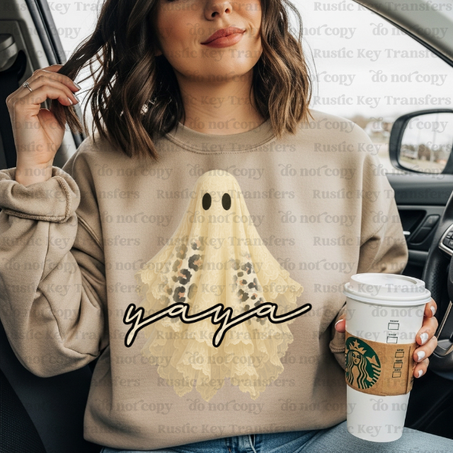 Yaya ghost DTF Transfer, Ready to Press