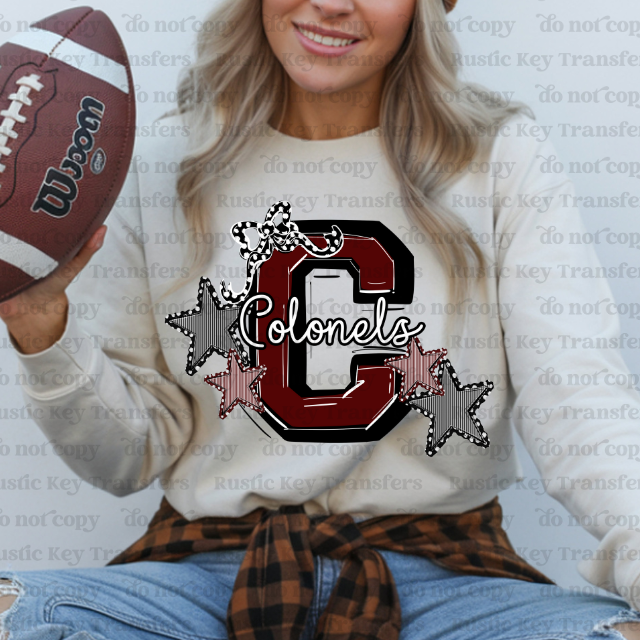 Colonels mascot DTF Transfer, Ready to Press