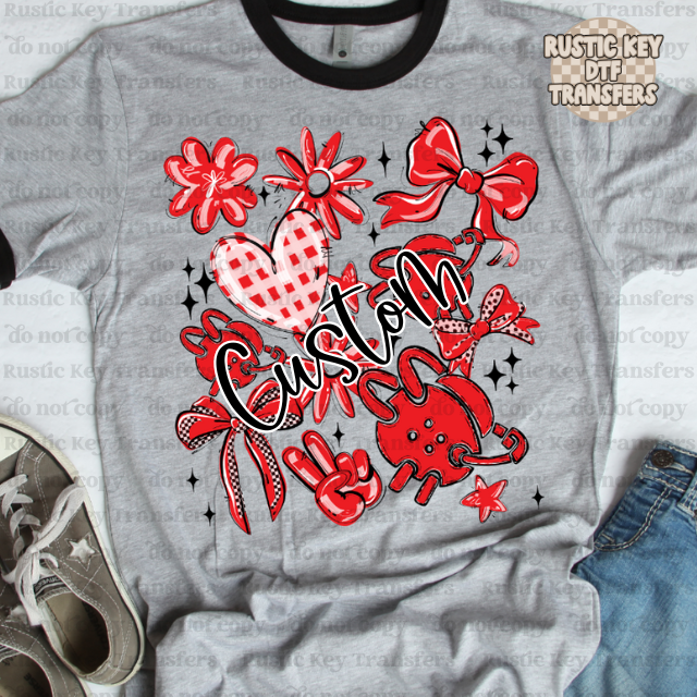 Custom Wrestling collage DTF Transfer, Ready to Press