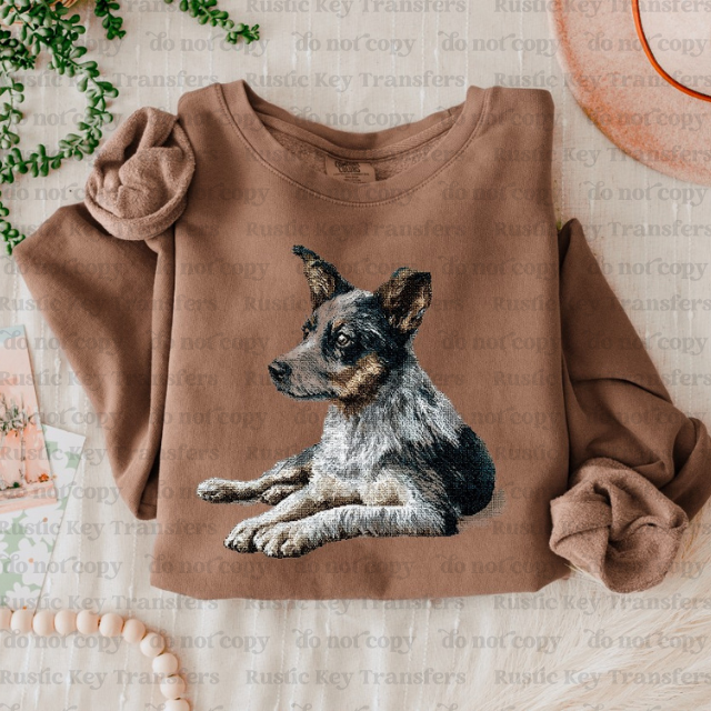 Dog DTF Transfer, Ready to Press