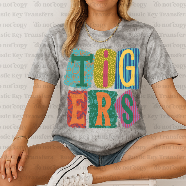 Tigers DTF Transfer, Ready to Press