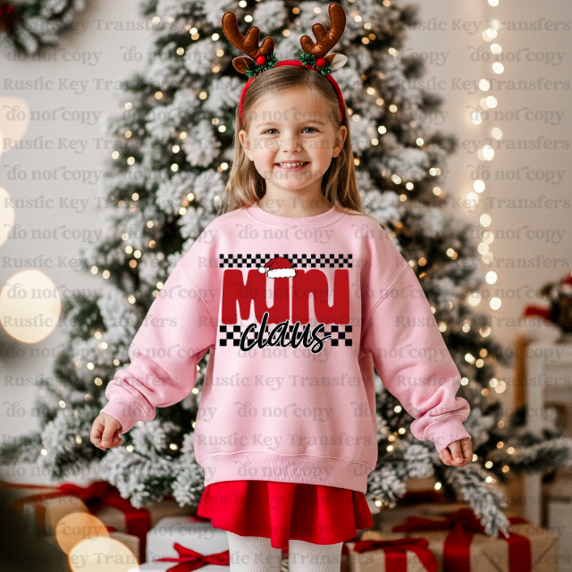 Mini Claus DTF Transfer, Ready to Press