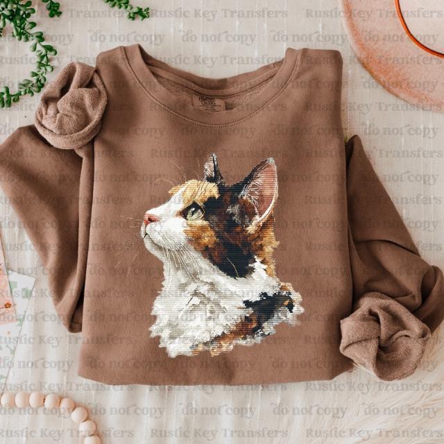 Cat DTF Transfer, Ready to Press