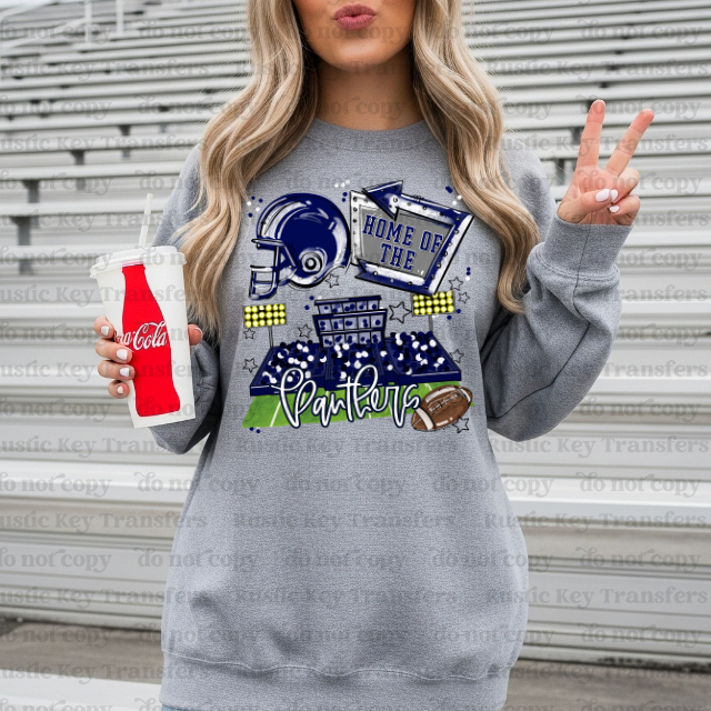 Home of the Panthers Football DTF Transfer, Ready to Press