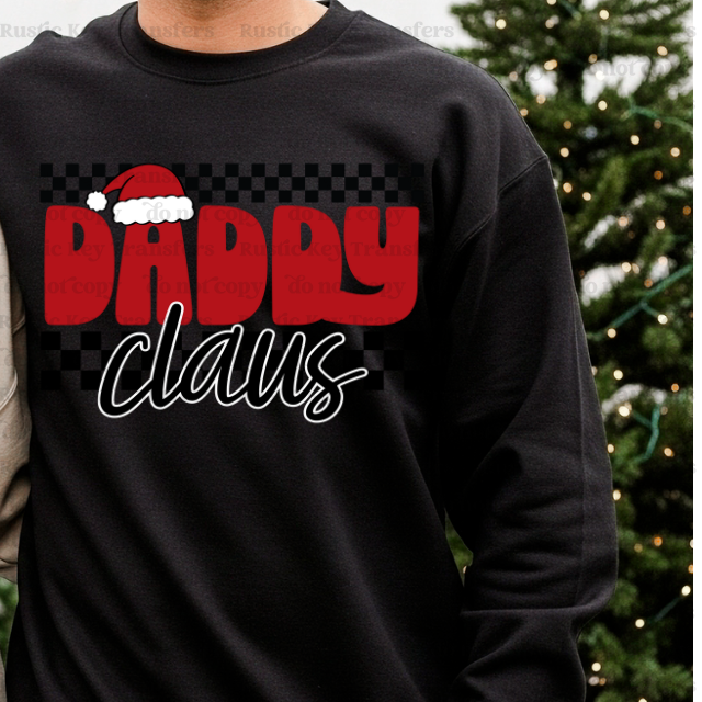 Daddy Claus DTF Transfer, Ready to Press