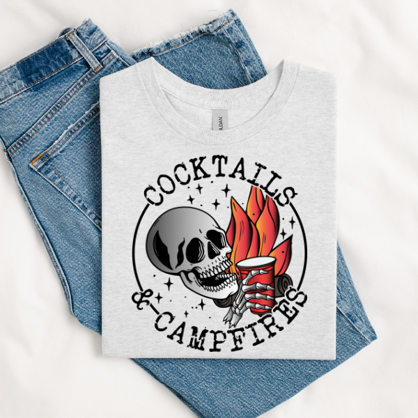 Cocktails & bonfires DTF TRANSFER Rustic Key Transfers