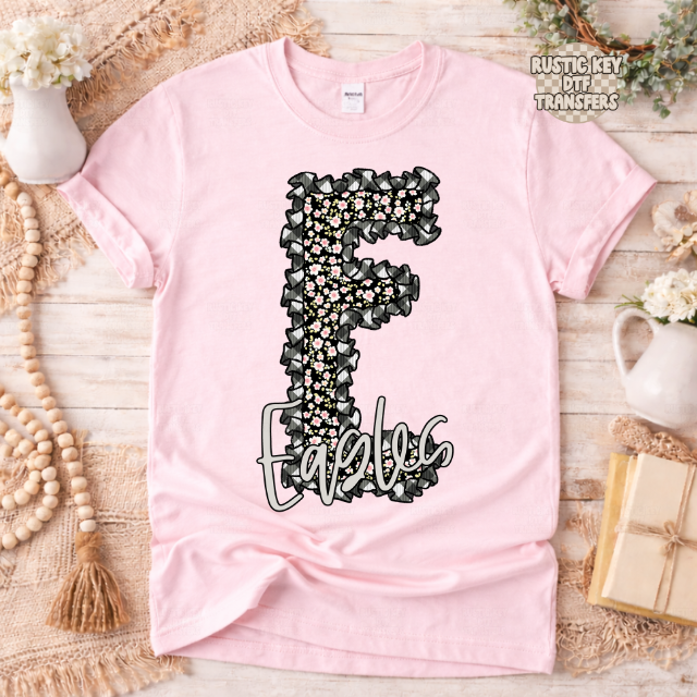 Eagles Gingham & Ruffles DTF Transfer, Ready to Press