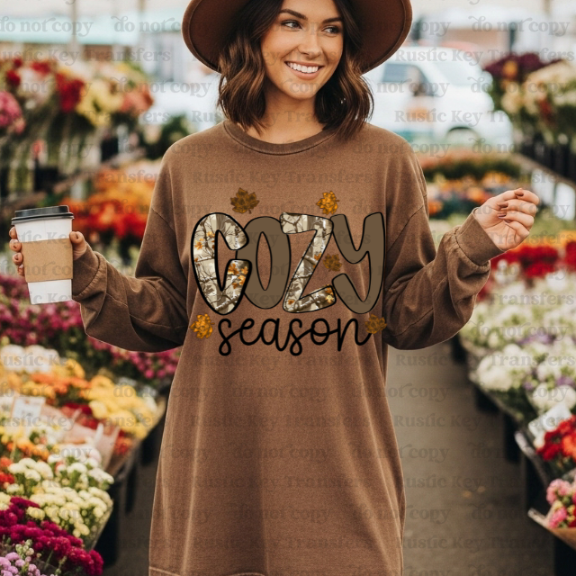 Cozy Season DTF Transfer, Ready to Press