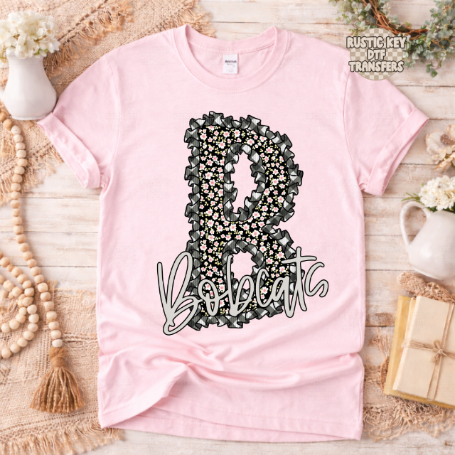 Bobcats Gingham & Ruffles DTF Transfer, Ready to Press