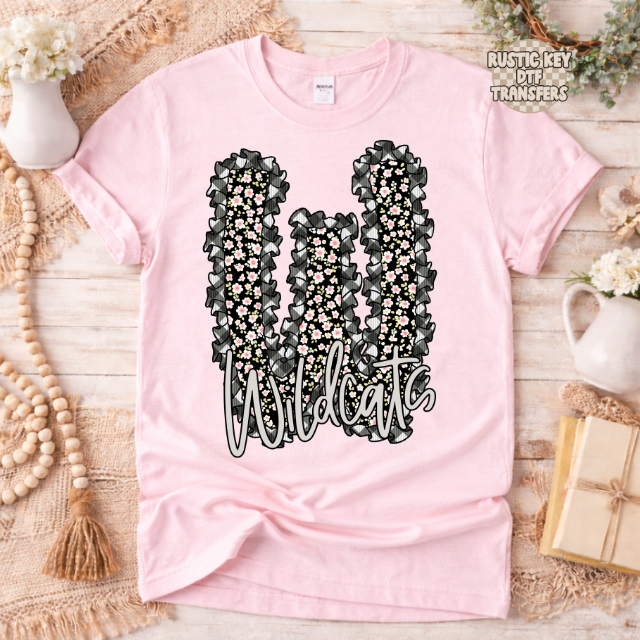 Wildcats Gingham & Ruffles DTF Transfer, Ready to Press