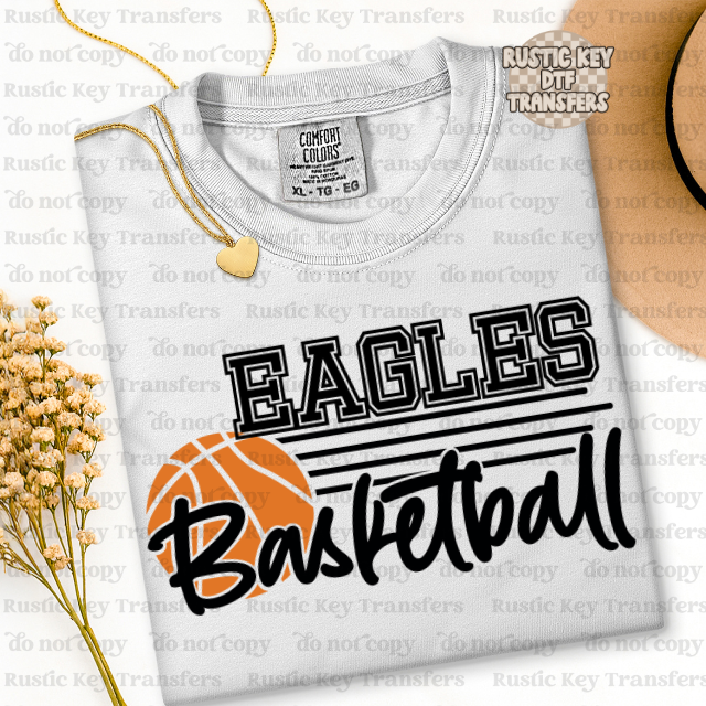 Eagles Basketball DTF Transfer, Ready to Press