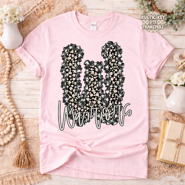 Warriors Gingham & Ruffles DTF Transfer, Ready to Press