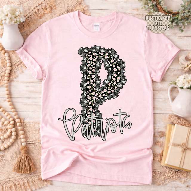 Patriots Gingham & Ruffles DTF Transfer, Ready to Press