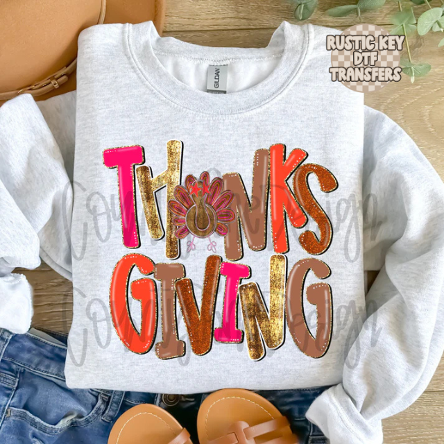 Thanksgiving DTF Transfer, Ready to Press