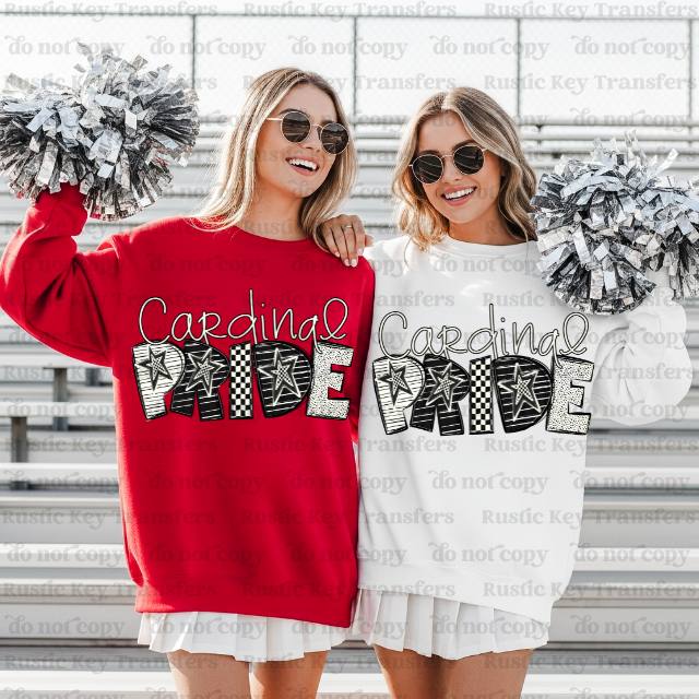 Cardinal Pride DTF Transfer, Ready to Press