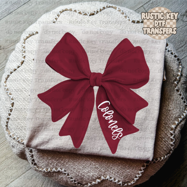 Colonels Bow DTF Transfer, Ready to Press