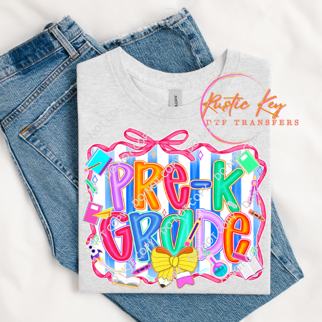Pre-k grade DTF TRANSFER Rustic Key Transfers