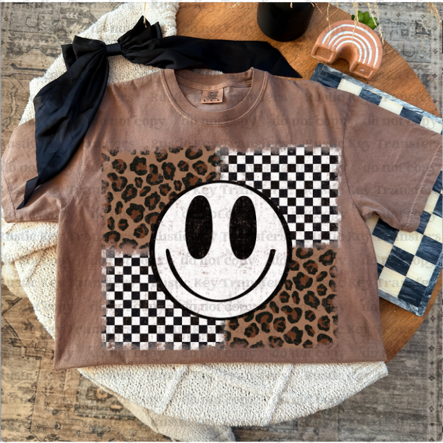 Smiley face DTF Transfer, Ready to Press