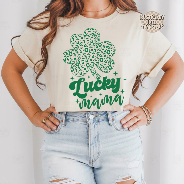 Lucky Mama DTF Transfer, Ready to Press