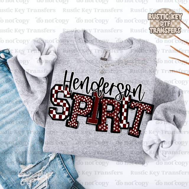 Henderson Spirit DTF Transfer, Ready to Press