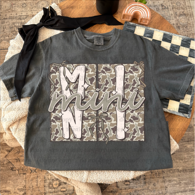 Mini camo DTF Transfer, Ready to Press
