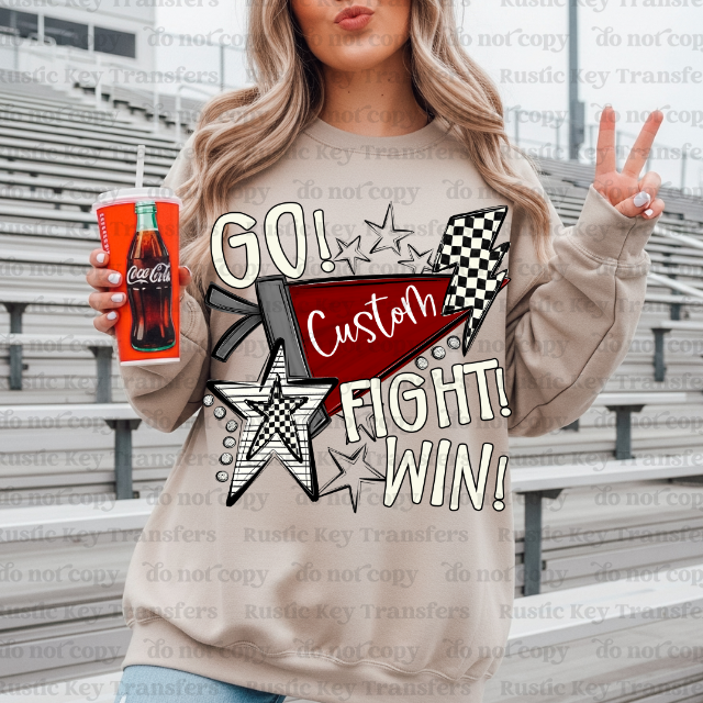 Custom mascot pennant DTF TRANSFER