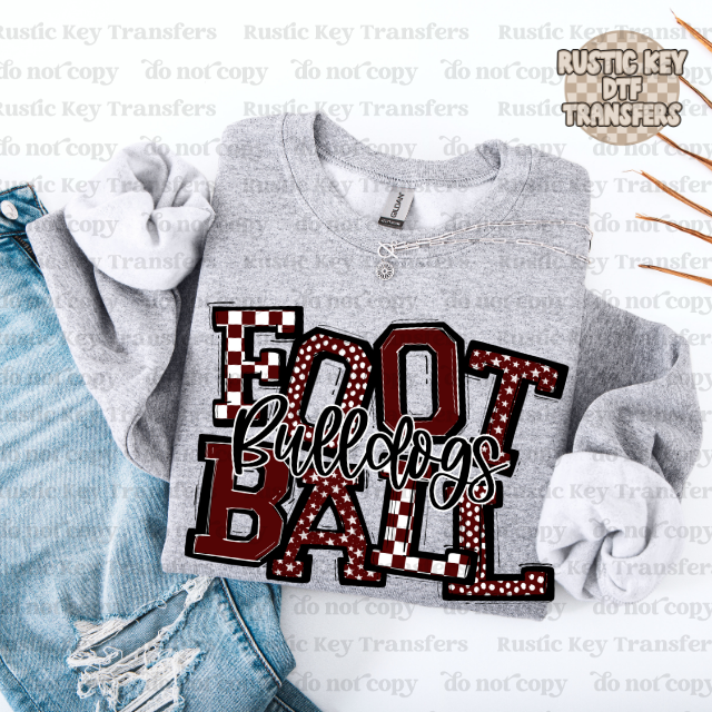 Football Bulldogs so sporty DTF Transfer, Ready to Press