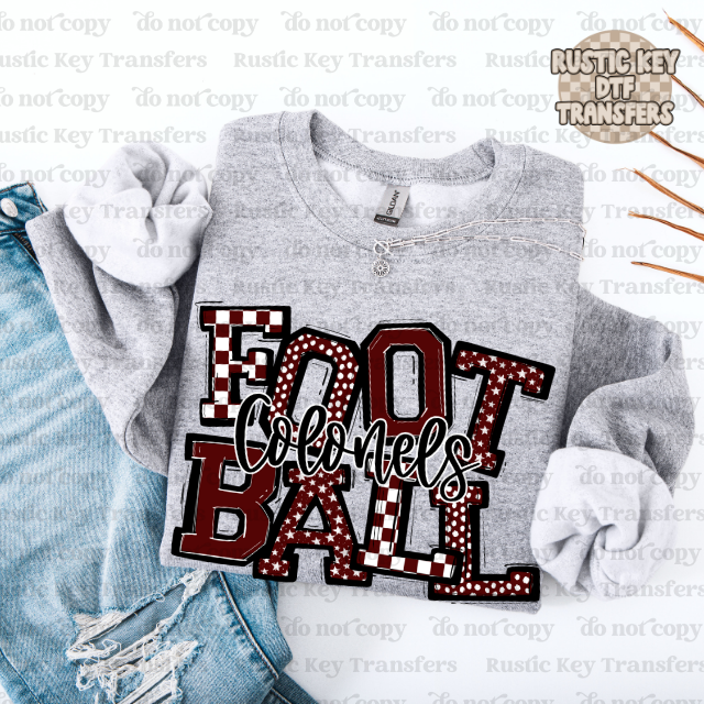 Football colonels so sporty DTF Transfer, Ready to Press