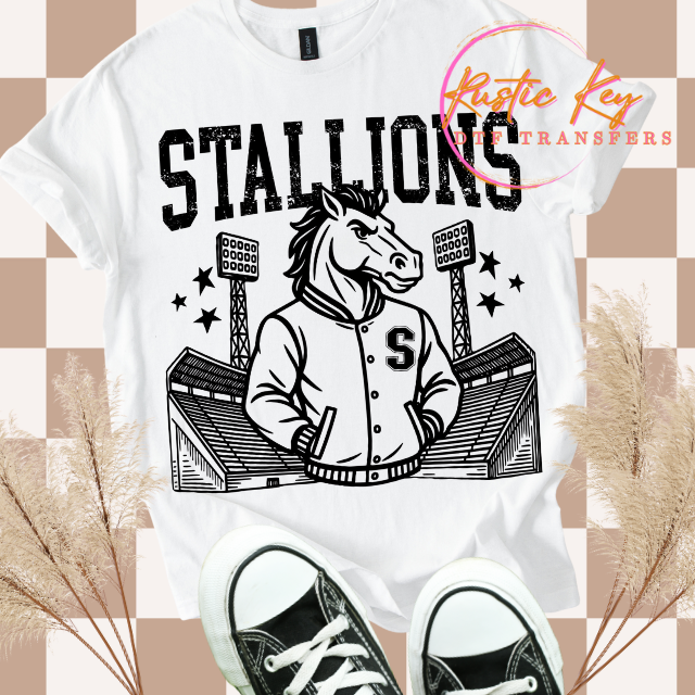 Stallions mascot DTF TRANSFER
