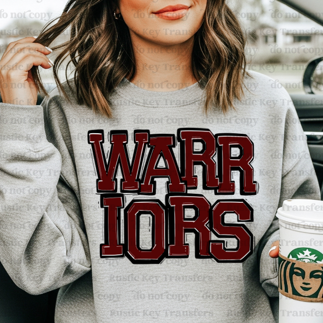 Warriors DTF Transfer, Ready to Press